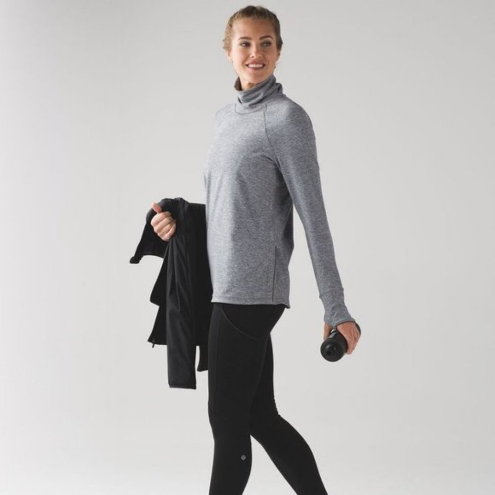 Lululemon Rulu Hill & Valley Turtleneck Heathered Slate View 2